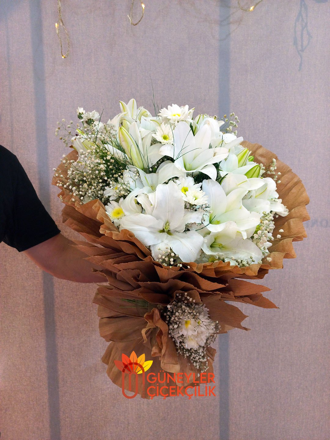 Premium Lilyum Kazablanka Buketi
